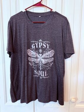 Gypsy Soul women’s Plus Size  2 XL Short Sleeve T-Shirt - Charcoal Gray